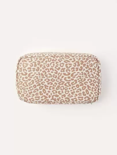 Bolsa de maquillaje cuadrada con estampado de leopardo, bolsa de aseo, cubos de embalaje, esenciales de viaje, esenciales de crucero, esenciales de dormitorio, regalos de dama de honor, regalos para mamá, regalos de cumpleaños, regalos para amigos y maestros, decoración del hogar, decoración del baño, sala de estar y dormitorio, organizador de maquillaje, organizador de esmalte de uñas, organizador de artículos de tocador de viaje, regalos para mujeres, regalos de Navidad, ideas de regalo para mujeres, bolsa, bolsa de maquillaje, artículos esenciales de viaje