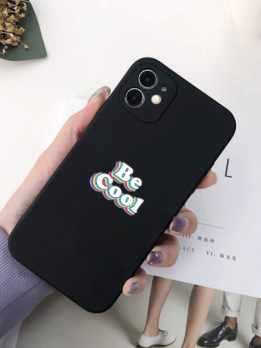 Slogan Graphic Phone Case - Multicolor - View 1