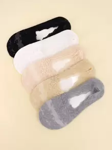 5pairs Lace Invisible Socks - Multicolor - View 1