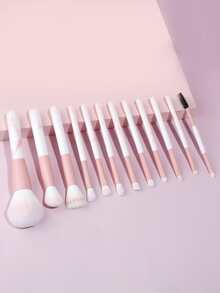 12pcs Marble Print Makeup Brush Set,Brush Set,Makeup Brush Kit,Make Up Brush Set,Make Up Set Complete,Makeup Brush Set,Complete Makeup Kit,Brush Kit,Brushes Makeup Set,Makeup Gift Set - Baby Pink - View 3