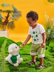 PETSIN 鳄梨印花宠物 T 恤 - 轻盈透气，适合春季、夏季和初秋；非常适合日常穿着、户外散步、公园活动、家庭聚会、节日庆祝、生日派对、主题活动和可爱的照片拍摄；采用俏皮的鳄梨印花，为您的宠物衣柜带来舒适和有趣的风格。 - 綠色 - 查看 3