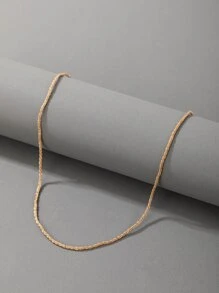 imoli Minimalist Solid Necklace - Yellow Gold - View 4