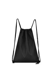 Bolsa de natación exterior con cordón - Negro - Ver 4