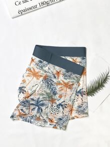 Men Tropical Print Boxer Brief - Multicolor - View 3