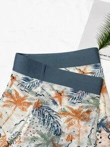 Men Tropical Print Boxer Brief - Multicolor - View 4