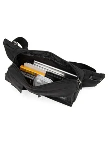 Men's Waist Bag Nylon Bum Bags Sling Bag Side Bag For Travel Vacation Sport School Business Multifunctional Lightweight Men Gifts Gift For Men Fanny Pack Outdoor Multifunctional Dad Gifts Father Gifts Men Gifts Present Valentines Gifts - Black - View 4