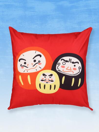 wonderingdango Cartoon Graphic Cushion Cover Without Filler