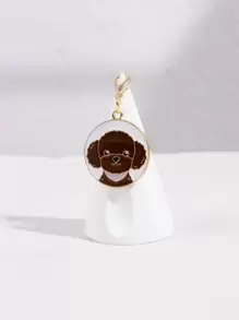 1pc Dog Print Pet ID Tag - màu nâu - Xem 1