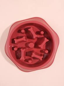 1 件随机颜色骨头形慢食防呛碗，适合中大型犬爱好者和狗妈妈喜爱，适合日常使用和户外活动 - 彩色 - 查看 5