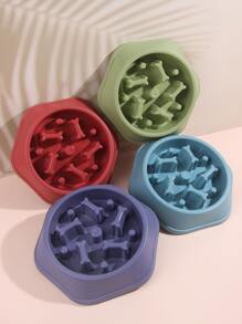 1 件随机颜色骨头形慢食防呛碗，适合中大型犬爱好者和狗妈妈喜爱，适合日常使用和户外活动 - 彩色 - 查看 7