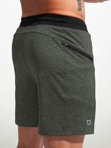 Quần short thể thao nam Thể thao - Màu xanh lá cây đậm - Xem 2