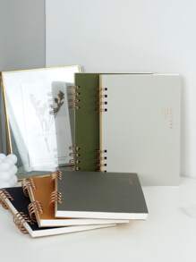 1pc Letter Graphic Random Spiral Notebook