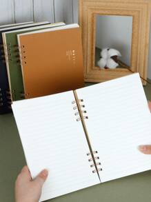 1pc Letter Graphic Random Spiral Notebook