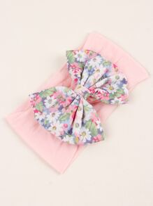 1入組嬰兒印花蝴蝶結裝飾髮箍 - 彩色 - 查看 2