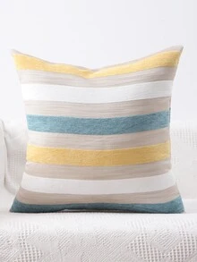 Miater 1pc Color Block Cushion Cover Without Filler - Multicolor - View 5