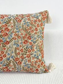 1入簇簇花提花枕套或腰枕套，適用於臥室、客廳、沙發 - 彩色 - 查看 3