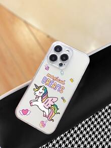 Funda de celular transparente unicornio de dibujos animados - Multicolor - Ver 2