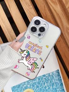 Funda de celular transparente unicornio de dibujos animados - Multicolor - Ver 3