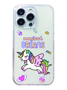 Funda de celular transparente unicornio de dibujos animados - Multicolor - Ver 4