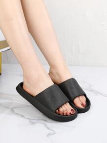 Chanclas banda única minimalista - Negro - Ver 6