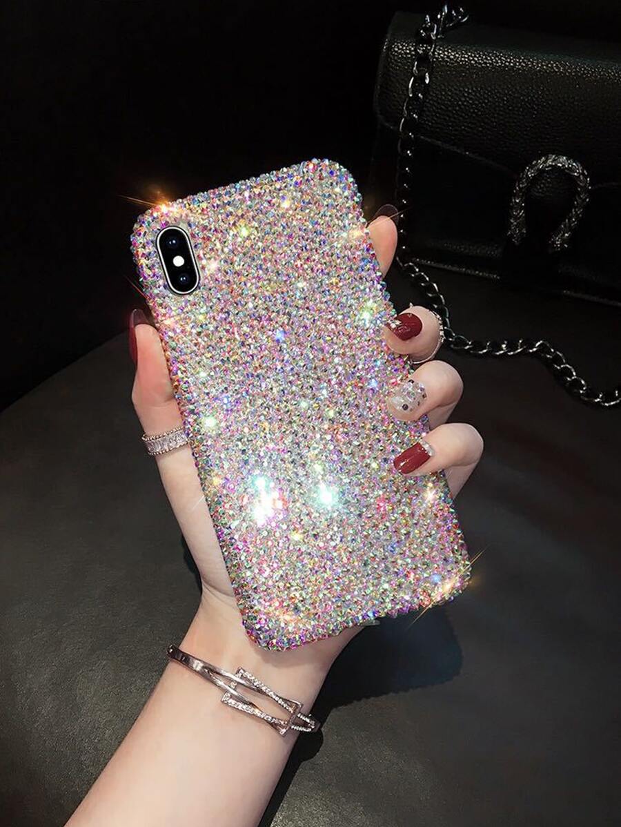 Luxury Bling AB Rhinestone Protective Phone Case Compatible With IPhone 17 Pro Max/16 Plus, Anti-Drop Phone Cover - Multicolor - View 1