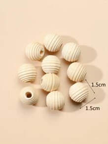 10pcs Round Bead DIY Jewelry Accessory - Brown - View 3