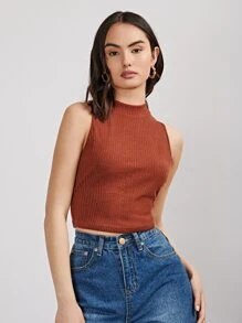 SHEIN EZwear Polyester tái chế 2 Miếng Crop Tank Top - Nhiều màu - Xem 3