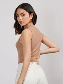 SHEIN EZwear Polyester tái chế 2 Miếng Crop Tank Top - Nhiều màu - Xem 7