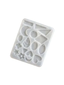 1 pieza de molde de silicona con forma geométrica para hacer joyas - Blanco - Ver 2