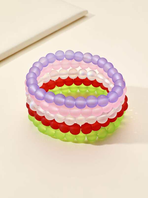 5pcs Minimalist Beaded Bracelet SHEIN USA