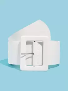 白色方形扣加大码宽腰带，135厘米万圣节夏季，学校秋季，秋季，万圣节