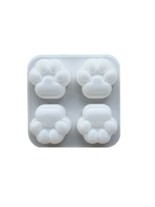 1pc Cat Paw Shaped DIY Silicone Mold - Clear - View 2