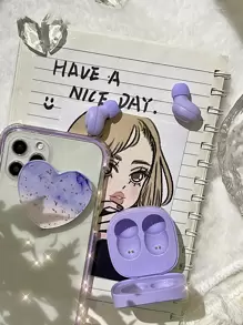 素色無綫耳机 - 淡紫色 - 查看 1