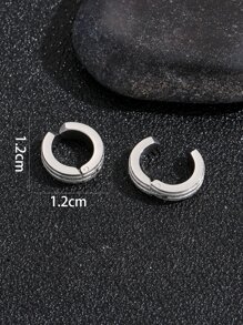 Fashionable and Popular Men Minimalist Ear Cuffs for Jewelry Gift and for a Stylish Look - Silver - View 3