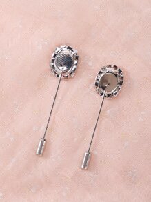 2入組鑲鑽裝飾圍巾別針，耐用、多用途、時尚 - 彩色 - 查看 3
