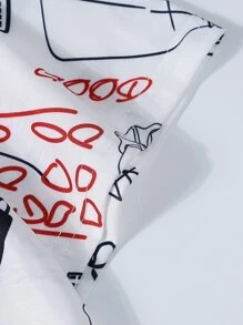 Manfinity Men Bear & Letter Graphic Tee - White - View 4