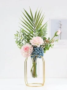 1pc Iron Vase,Home Decor,Flower Vase,Centerpiece,Table Decor - Gold - View 5