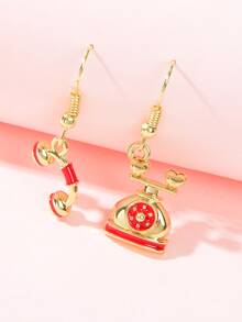 Pendientes largos teléfono - Multicolor - Ver 4