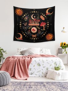 Thảm treo tường họa tiết nấm, Thảm treo tường - Nhiều màu - Xem 6