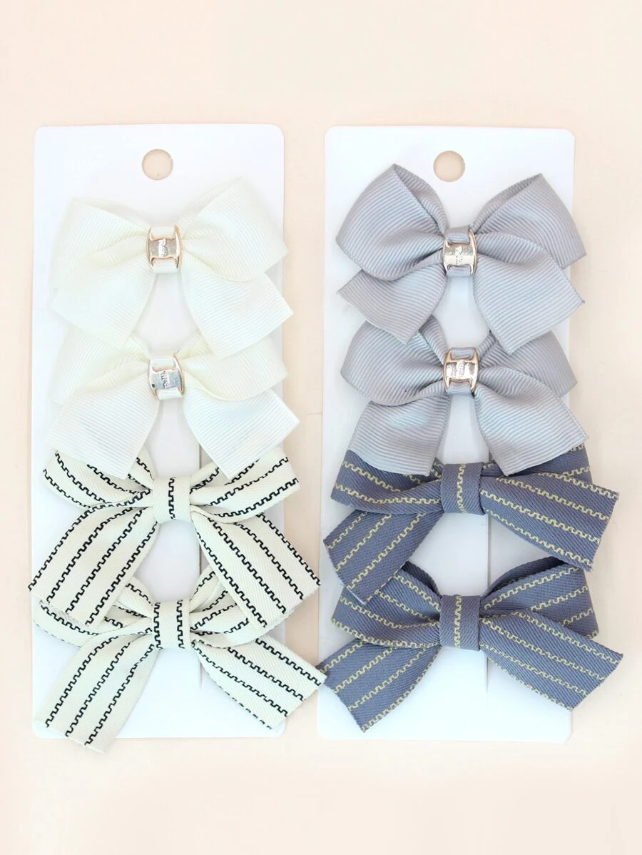 8pcs Bow Hair Clips, Versatile Casual Hair Accessories Suitable For Daily Use - Multicolor - View 1