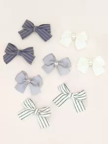 8pcs Bow Hair Clips, Versatile Casual Hair Accessories Suitable For Daily Use - Multicolor - View 3