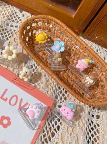 2pcs Cartoon Animal Decor Random Binder Clip - Multicolor - View 6