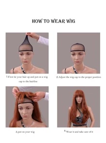 1pc Medium Curly Synthetic Wig With Bangs & 1pc Cosplay Long Beard - White - View 6