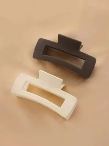 2入組時尚極簡大號髮卡，休閒款式