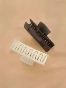 2入組時尚極簡大號髮卡，休閒款式