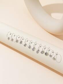 時尚耳環 - 銀色 - 查看 2