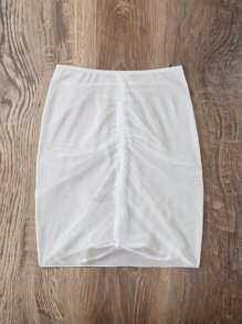 SHEIN Swim Falda de pareos con cordón delantero