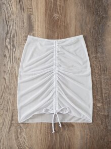 SHEIN Swim Falda de pareos con cordón delantero