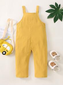 Jumpsuit bé trai Nút Hoạt hình Khủng long Sẵn sàng - Màu vàng - Xem 2