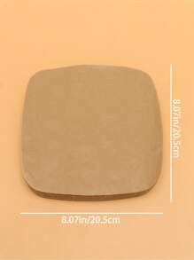 100 piezas Papel para hornear cuadrado freidora horneando - Caqui - Ver 3